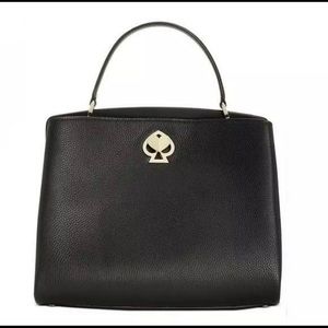 Kate Spade Medium Romy Leather Satchel Black NWT